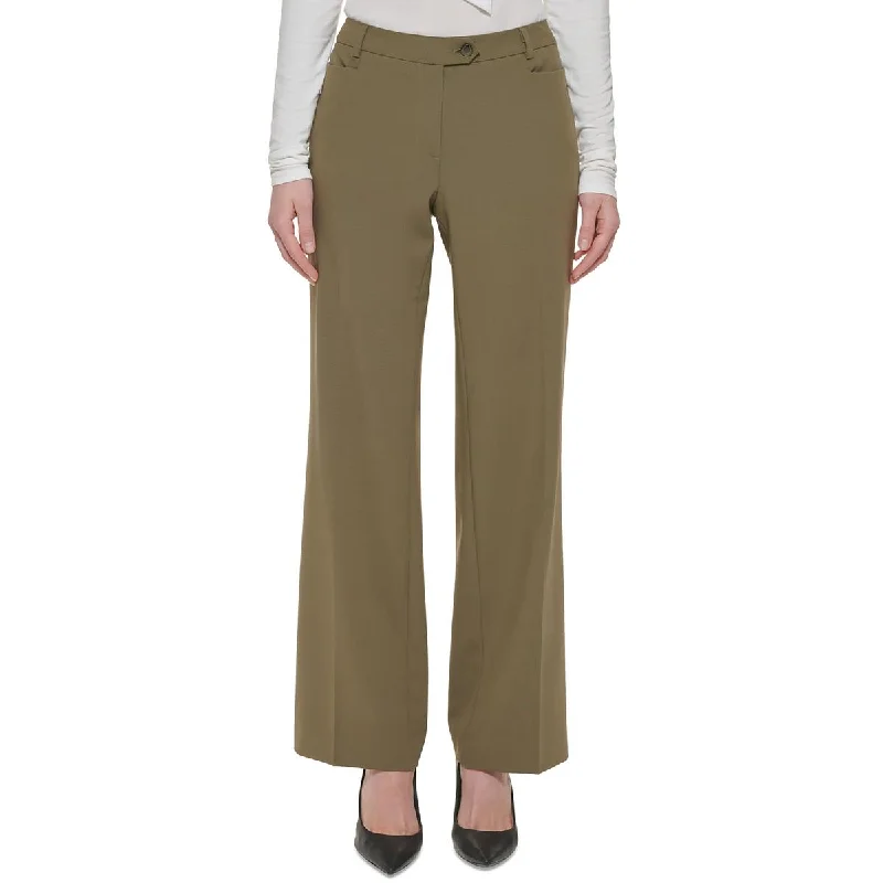 Calvin Klein Womens Solid  Dress Pants Casual Lounge Pants
