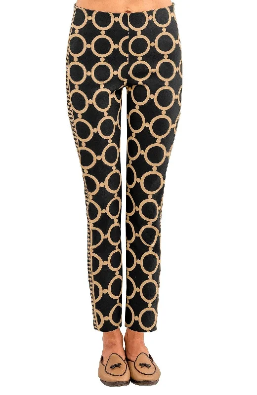 Gretchen Scott Gripeless Pull On Pant - Dip & Dots - Black