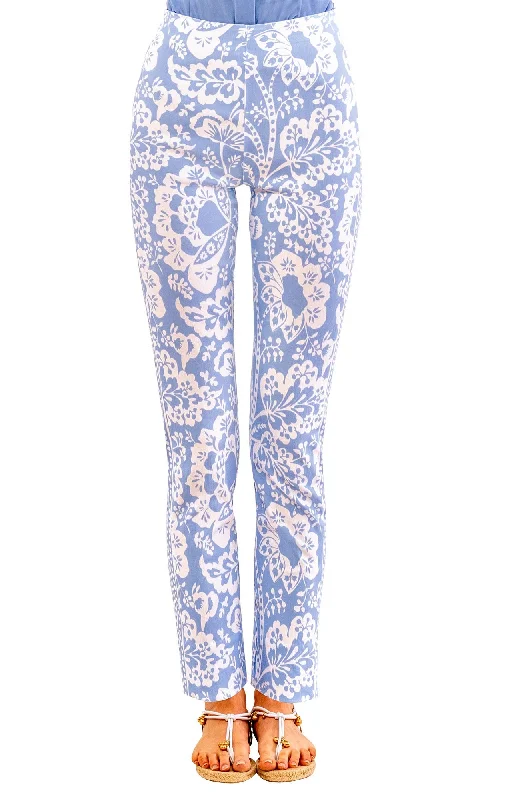 Gretchen Scott Gripeless Pull on Pant - Flora Classic - Periwinkle