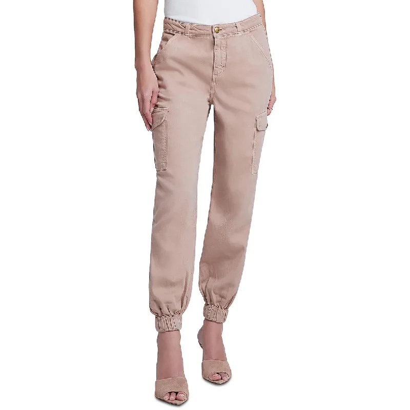 L'Agence Womens High Rise Jogger Cargo Pants Relaxed High-Waist Trousers