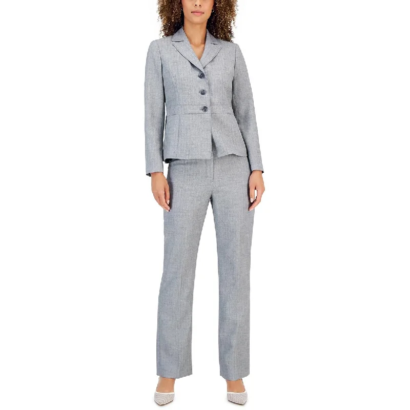 Le Suit Womens Woven 2PC Pant Suit Classic Flared Pants