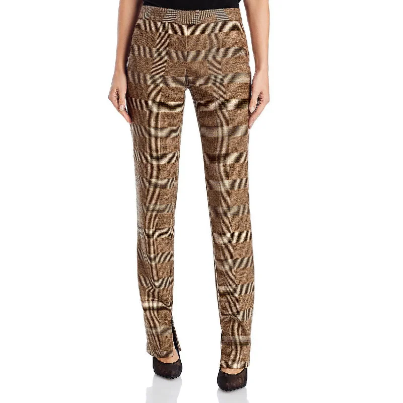 Rag & Bone Womens Rebecca Wool Blend Glen Plaid Straight Leg Pants High-Waist Trousers