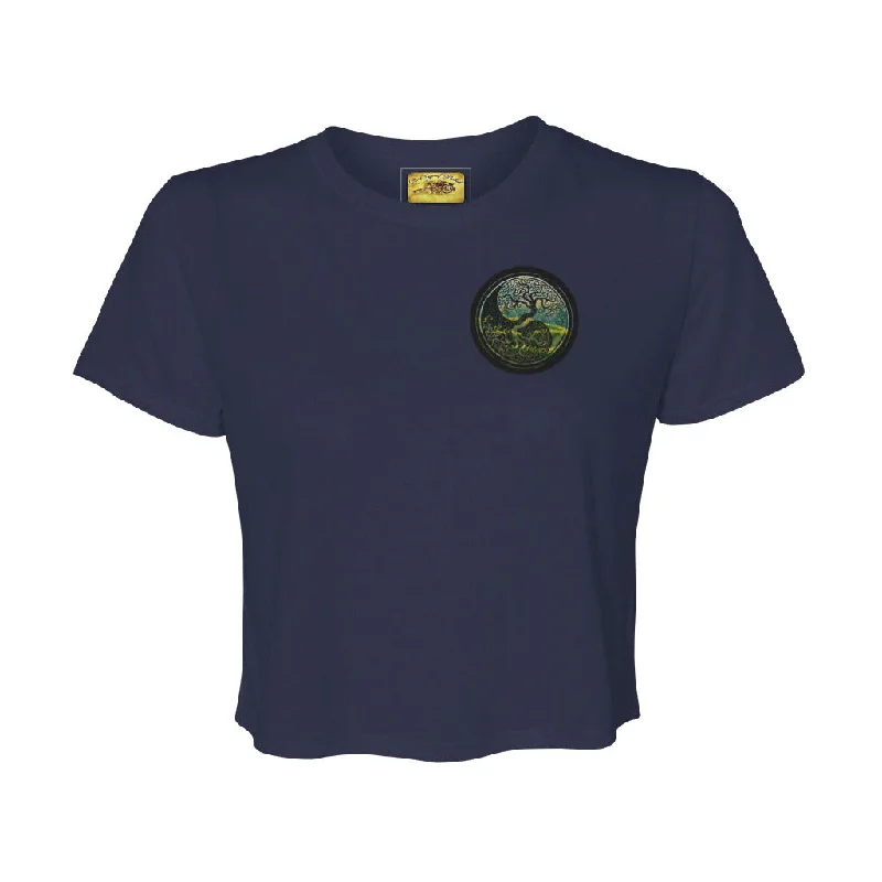 Tree of Life - As above, so below by KTJ Designer Bella + Canvas Flowy Cropped T-shirt (3 Colors) Solid Print Embellished Tree of Life - As above, so below by KTJ Designer Bella + Canvas Flowy Cropped T-shirt (3 Colors) Solid Print Embellished