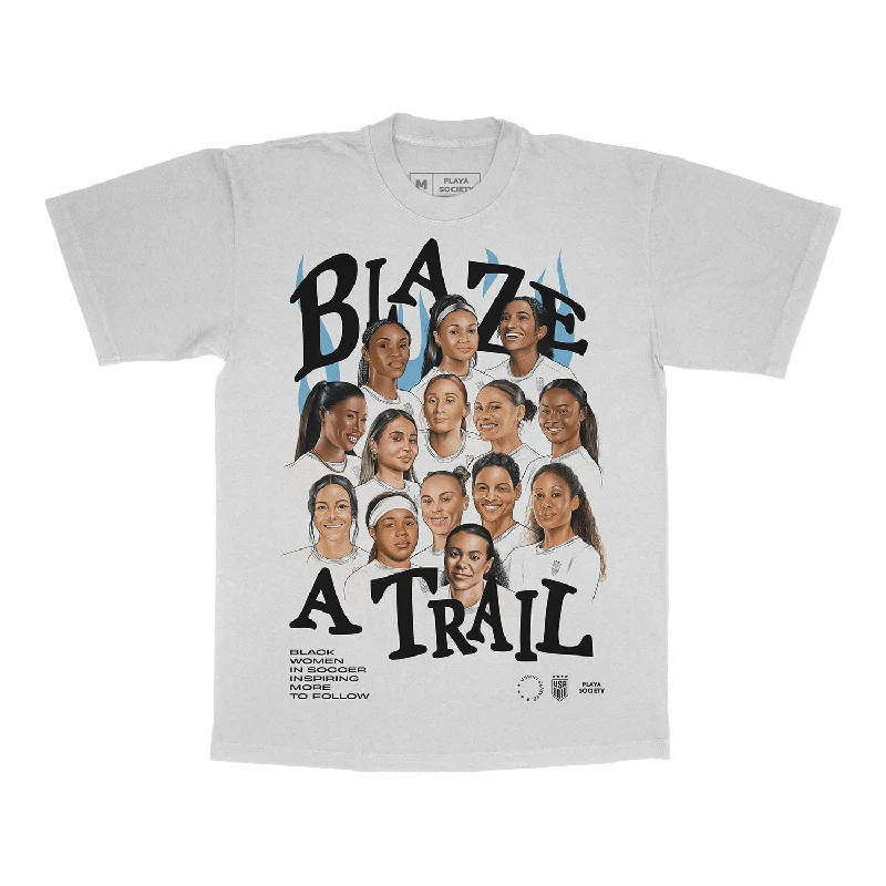 Unisex USWNT Playa Society Black History Grey Tee Mesh Blend Leather Blend Suede Blend