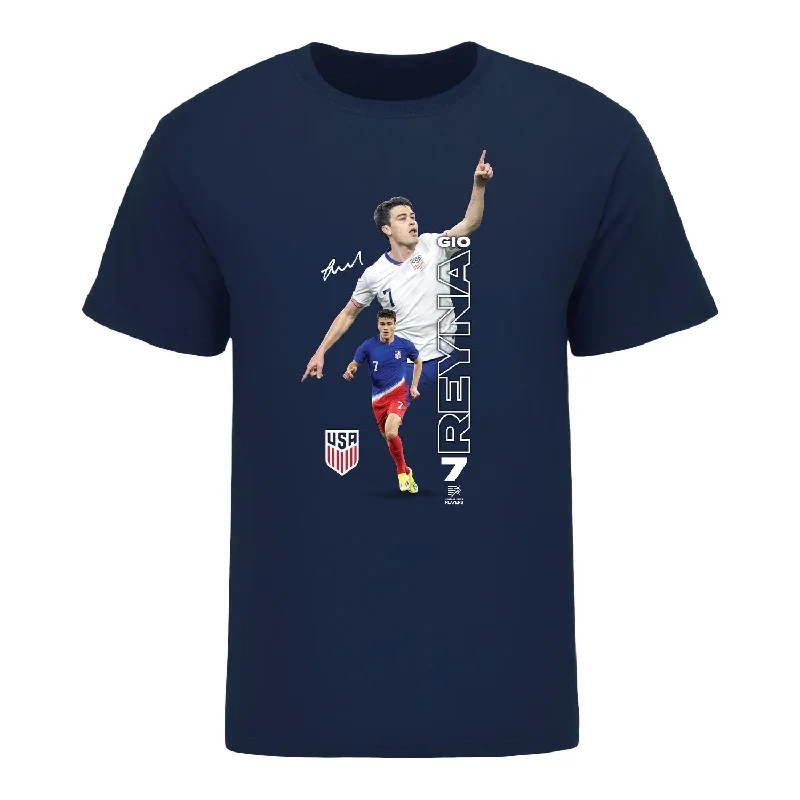 Unisex USMNT Gio Reyna Navy Tee