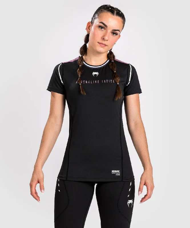 Venum Adrenaline Women’s Dry-Tech T-Shirt - Purple Mesh Fabric Canvas Fabric Denim Fabric