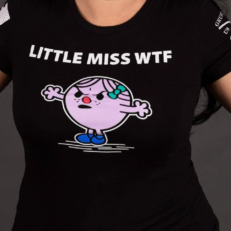 Women's WTF  Slim Fit T-Shirt - Black Polka Dot Checkered Tartan