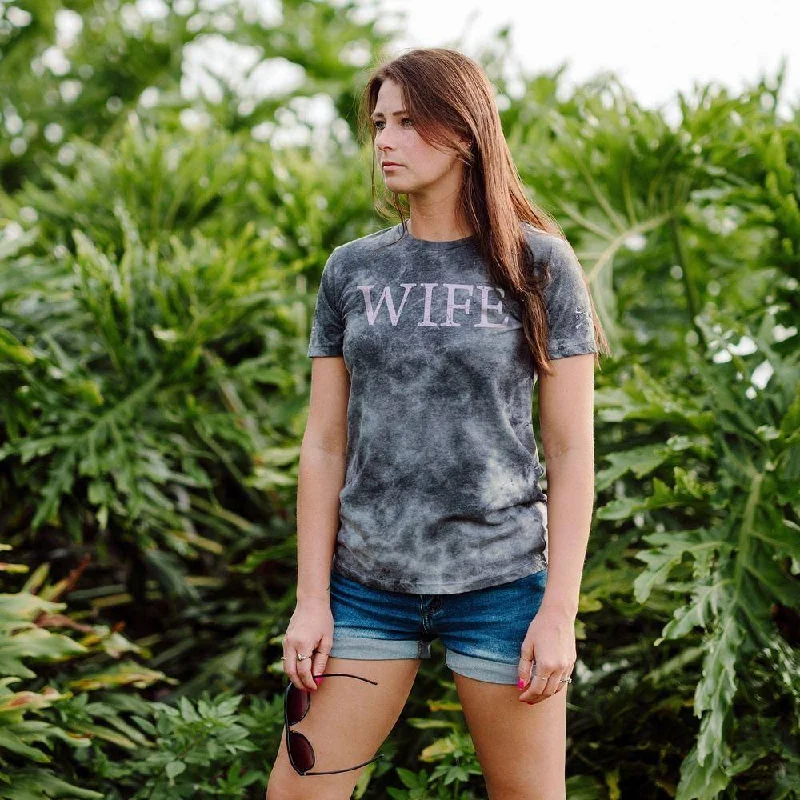 Women's Wife Defined Slim Fit T-Shirt - Black Wash Anti-Pilling Machine Wash Handmade Women's Wife Defined Slim Fit T-Shirt - Black Wash Anti-Pilling Machine Wash Handmade