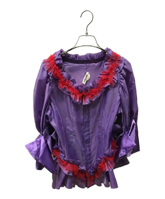 [Pre-owned] COMME des GARCONS Sleeve Ribbon Ruffle Tulle Switched Jacket GB-B016 Insulated Jacket Fitted Jacket Loose Jacket