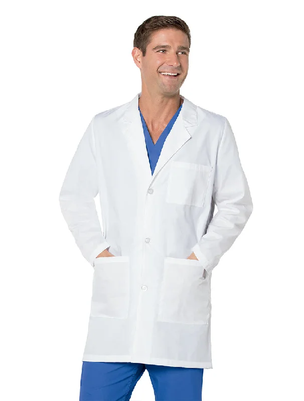 Landau Scrub Zone Unisex 3-Pocket Mid-Length Lab Coat Fleece Down Feather