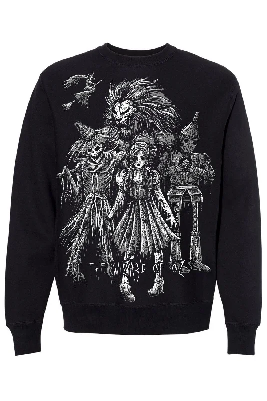 Dark Wizard of Oz Sweatshirt Vegan Leather Trench