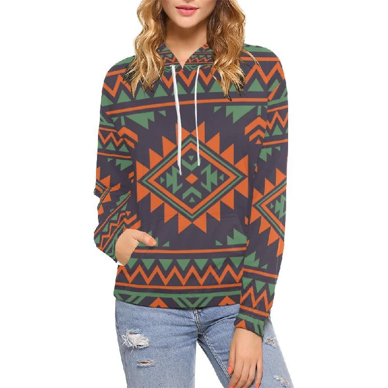 Native American Tribal Navajo Indians Aztec Print Women Pullover Hoodies 