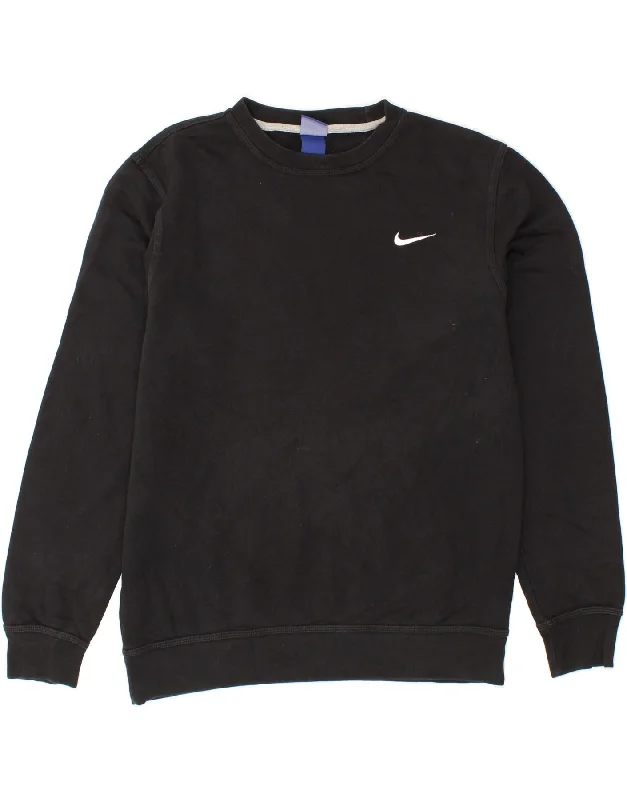 NIKE Mens Sweatshirt Jumper Large Black Cotton