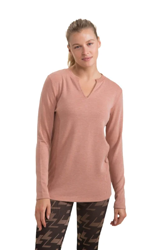 Mono B Split Collar Long Sleeve Tee KT-A1040 and Plus Trendy Off-Shoulder Blouse