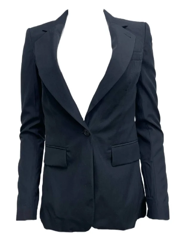 BLK DNM Women's Black Cotton Blazer 1 #WBC8201 Size US 4 NWT