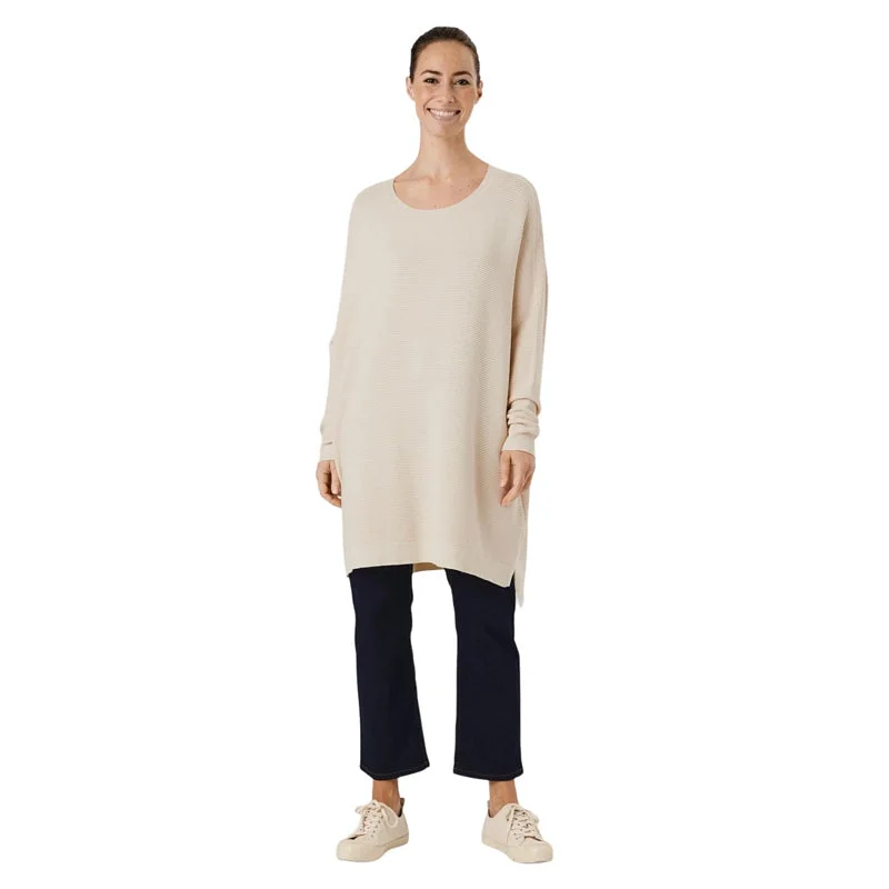 Flos Oversized Knitted Top in Whitecap