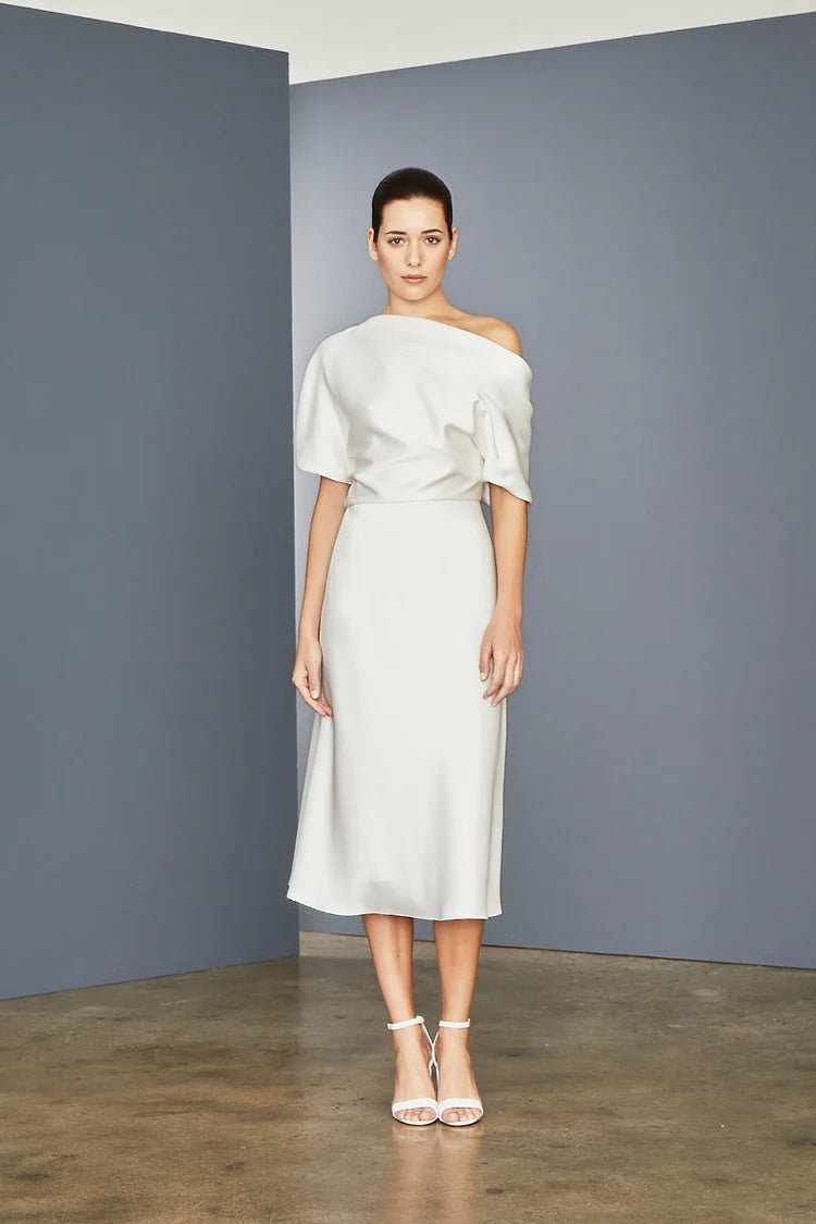 Amsale Little White Dress LW154