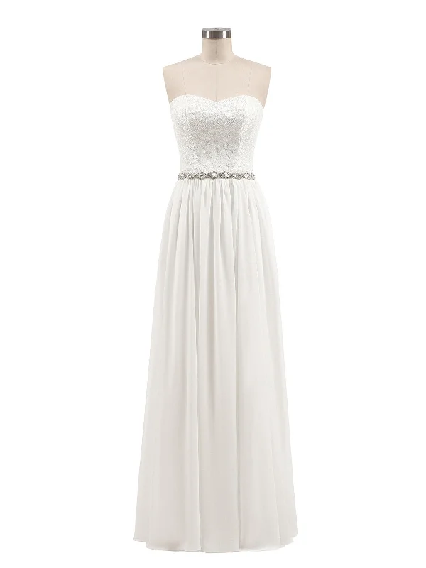 Strapless Full Length Lace Dress Tahiti