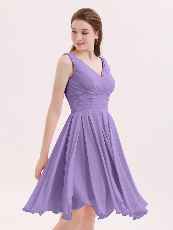Short Chiffon Dress with V Neckline Tahiti